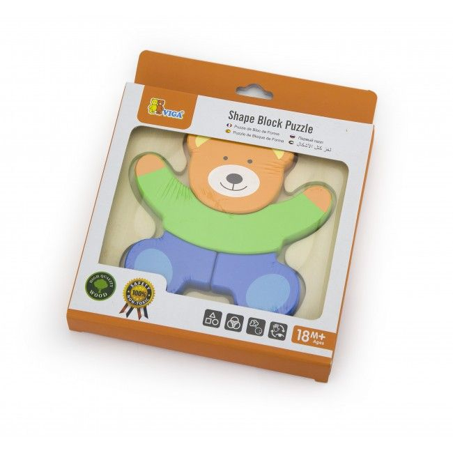 Mini puzzle cu diferite forme "Urs" [2]