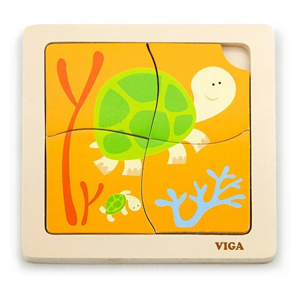 Mini-puzzle din lemn "Broasca Țestoasă" [1]