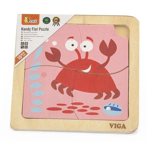 Mini-puzzle din lemn "Crab" [2]