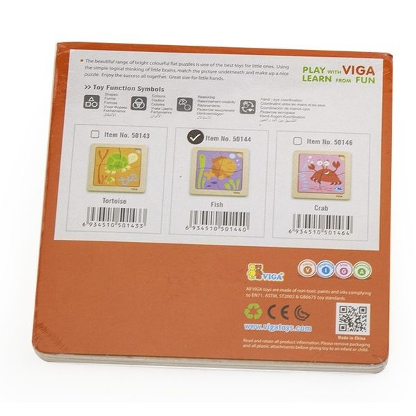 Mini-puzzle din lemn "Pește" [2]
