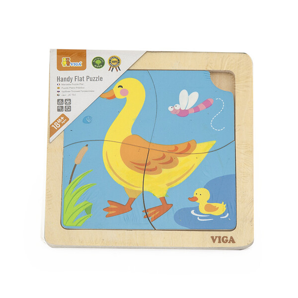 Mini-puzzle din lemn "Rața" [1]