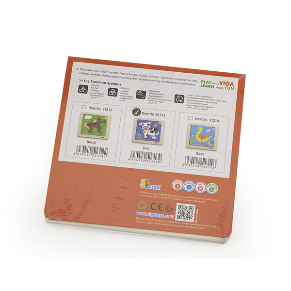 Mini-puzzle din lemn "Vaca" [3]