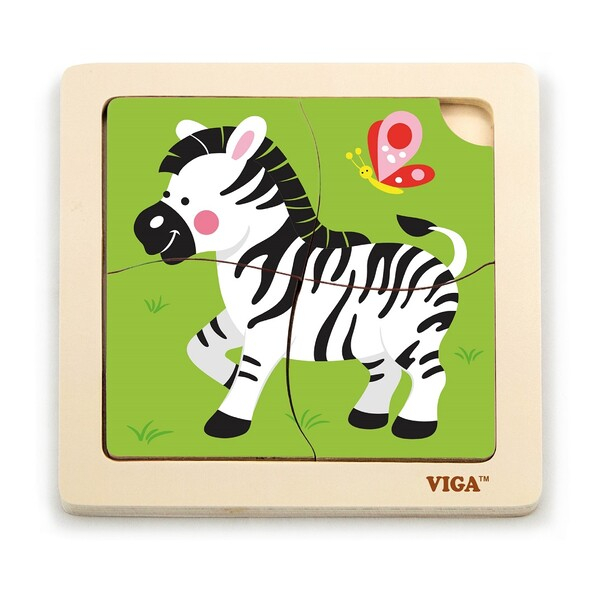 Mini-puzzle din lemn "Zebra" [6]