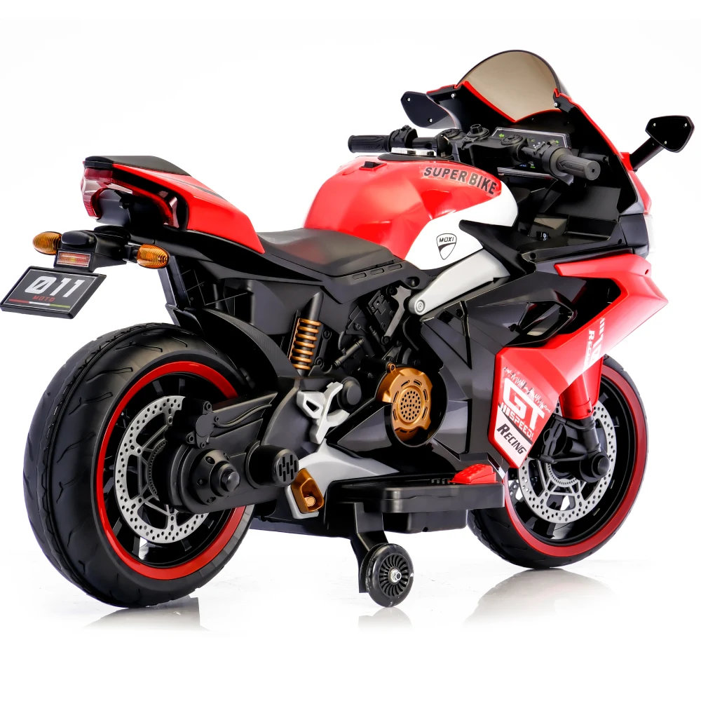 Motocicletă electrică pentru copii, roșie (56782) [5]