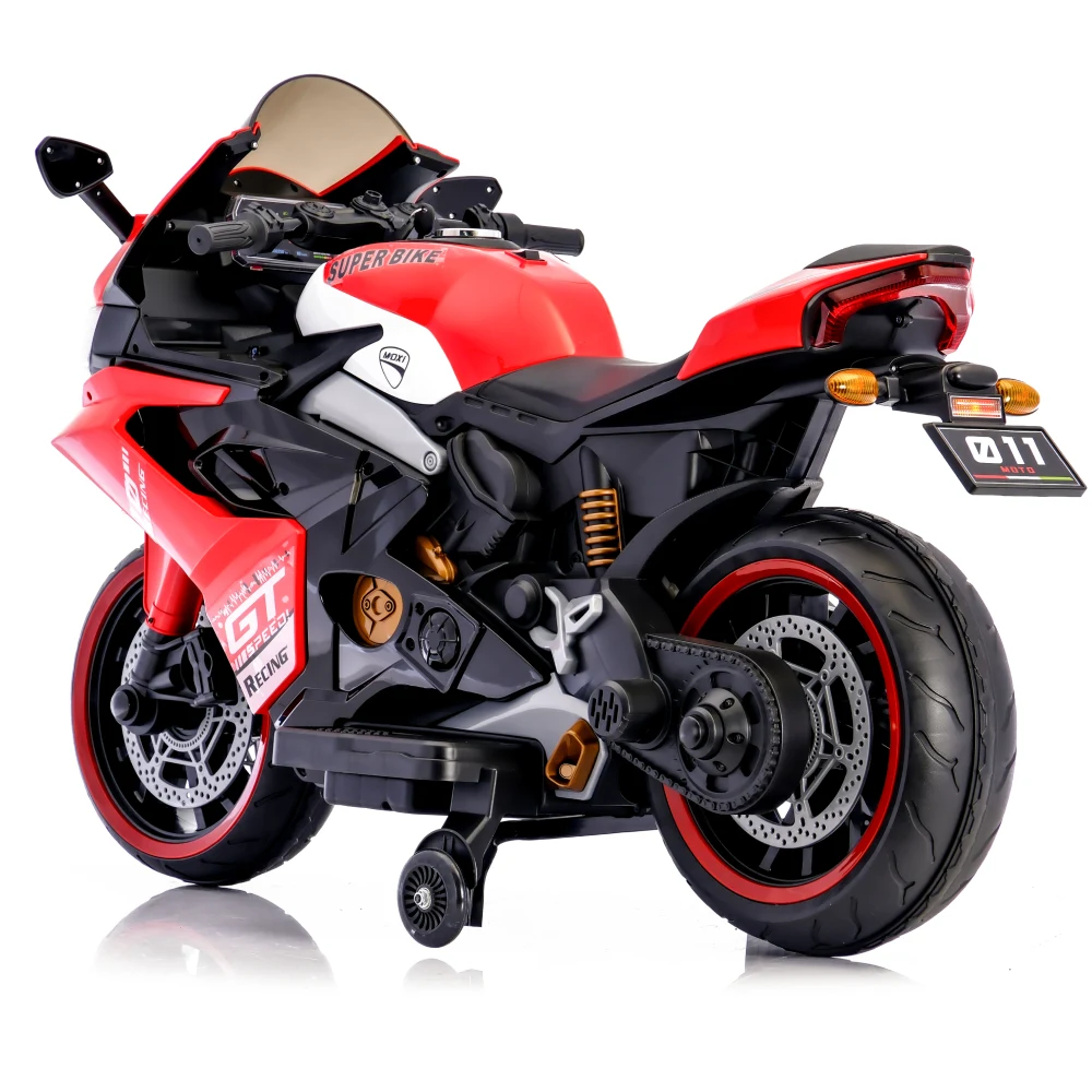 Motocicletă electrică pentru copii, roșie (56782) [3]