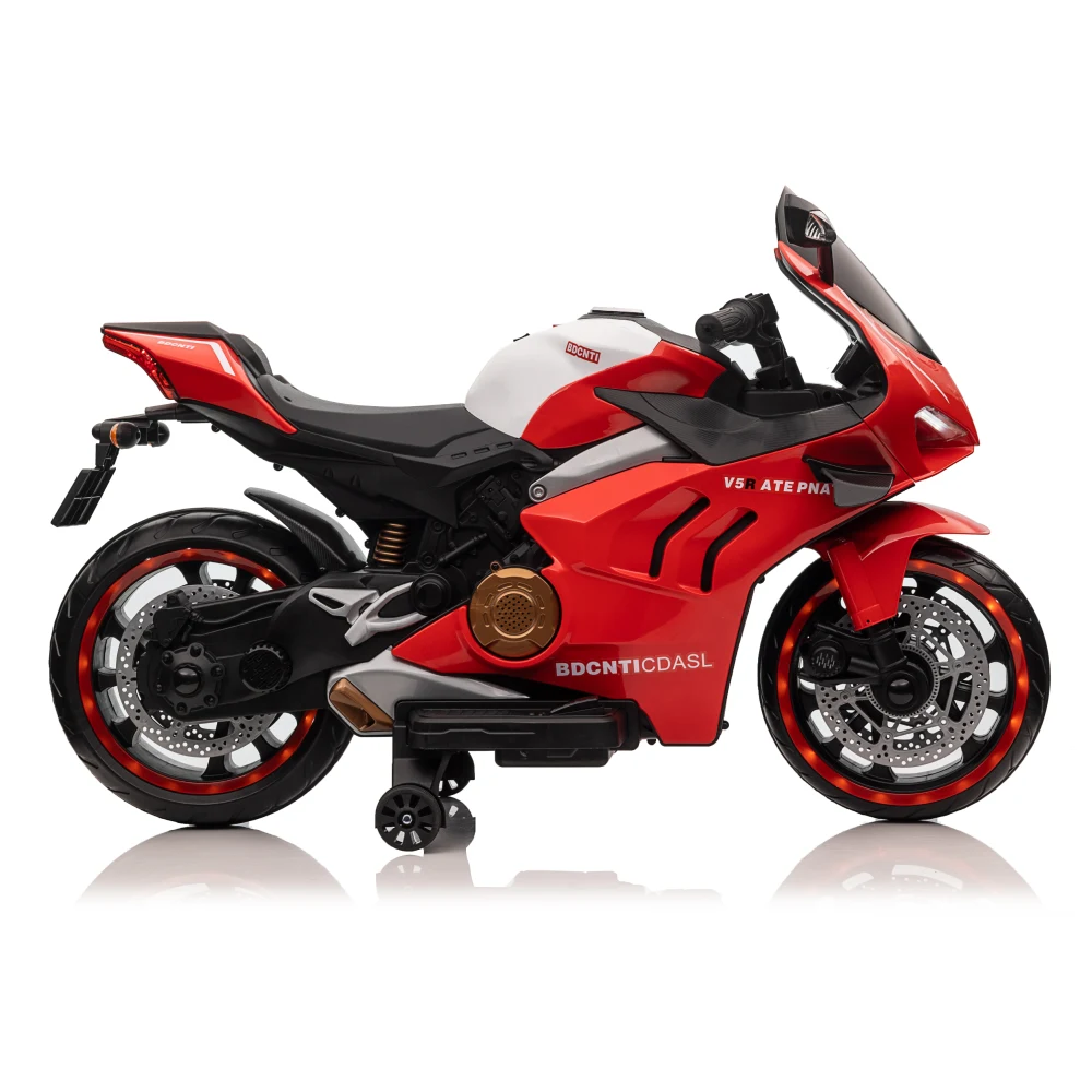 Motocicletă electrică pentru copii, roșie (67898) [4]