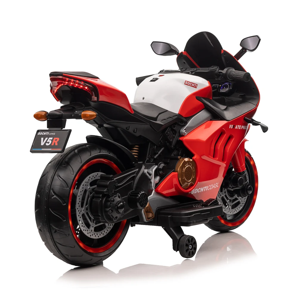 Motocicletă electrică pentru copii, roșie (67898) [6]