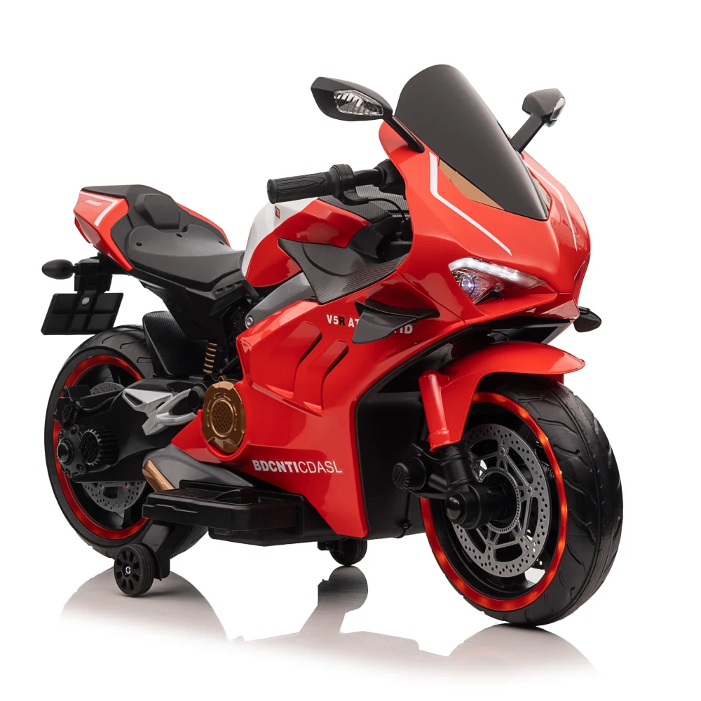 Motocicletă electrică pentru copii, roșie (67898) [3]