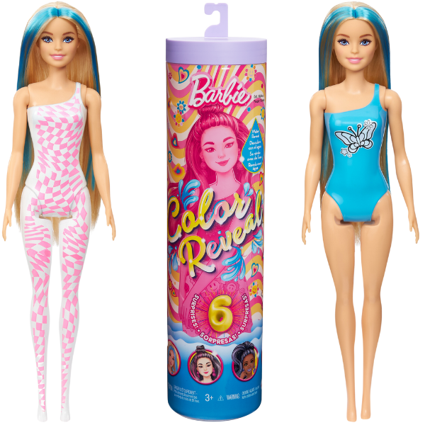 Păpușa Barbie Color Reveal gama "Inspirat de curcubeu", tema anilor 1960 [13]
