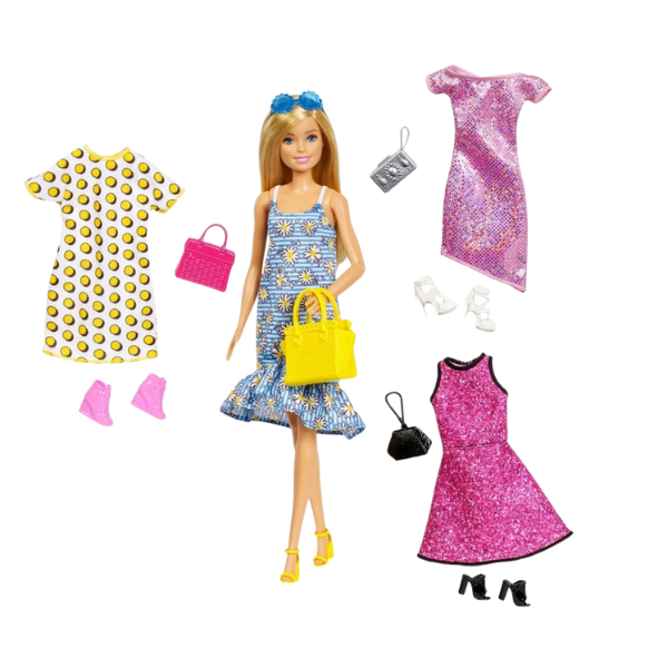 Păpușă Barbie cu 4 ținute [2]