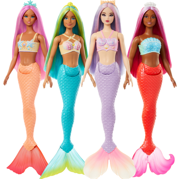 Papușa Barbie Dreamtopia "Sirena cu păr multicolor", 4 modele [1]