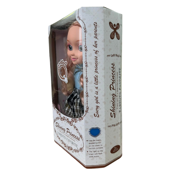 Păpușă cu control tactil în fustă în carouri, 34 cm [2]