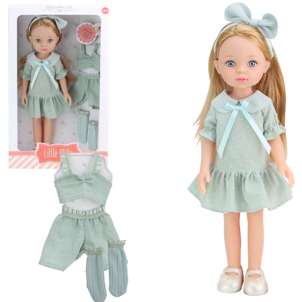 Păpușa "Mica Milly", în rochie azurie, 33 cm [6]