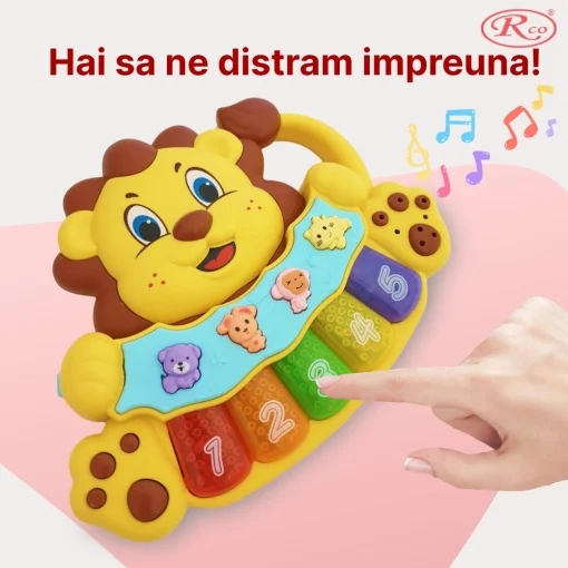 Pian interactiv cu functii, lumini si sunete, Leu [3]