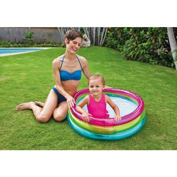 INTEX Piscină gonflabilă pentru copii “Curcubeu” 86×25 cm, 63 L, 1-3 ani [2]