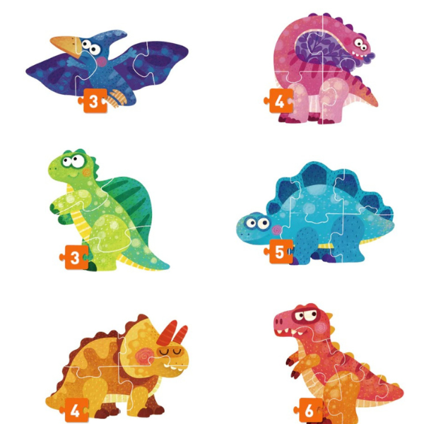 Primul puzzle „Dinozauri drăguți” [2]