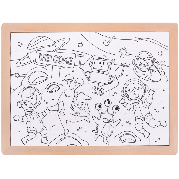 Puzzle 2 în 1 "Prieteni cosmici" [7]