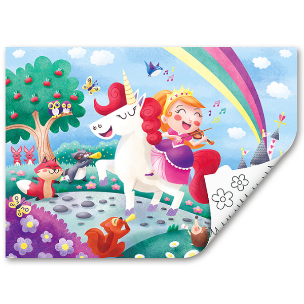 Puzzle 2 în 1 "Unicorn și prieteni" [6]