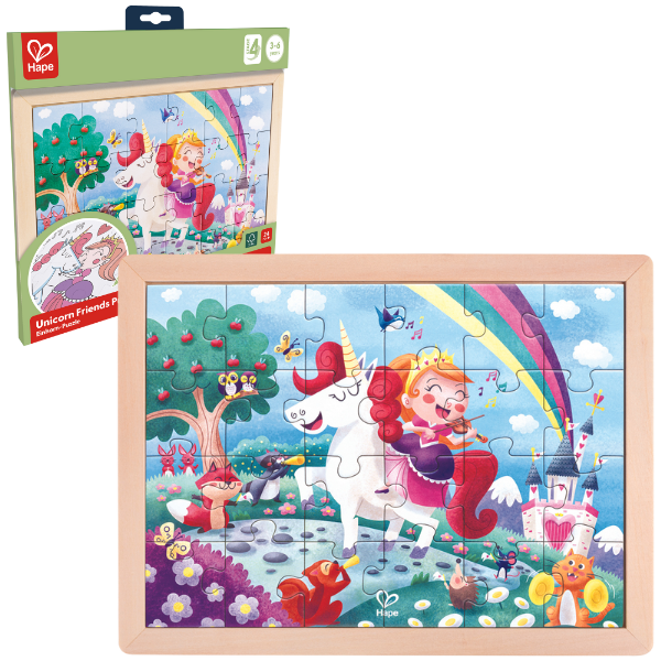 Puzzle 2 în 1 "Unicorn și prieteni" [1]