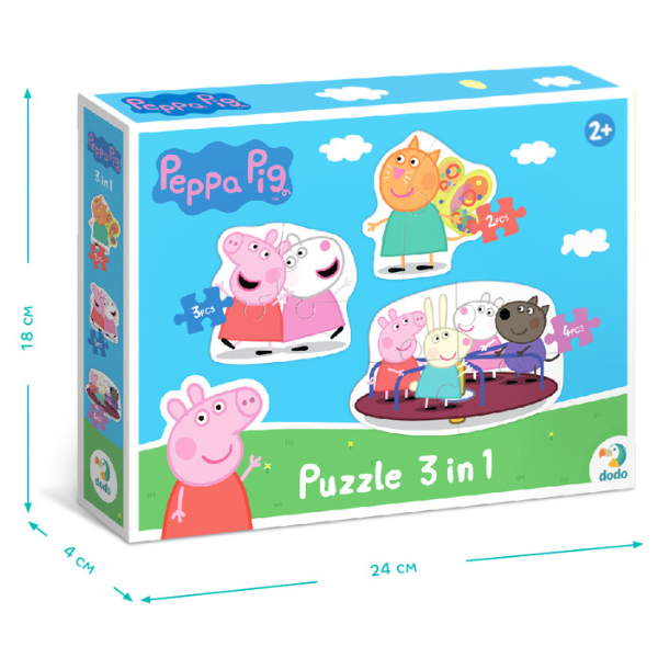 Puzzle 3 în 1 "Prietenii Peppa Pig" [5]