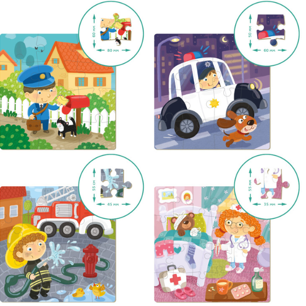 Puzzle 4 în 1 "Profesii" [2]