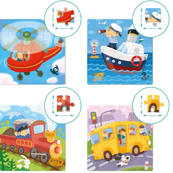 Puzzle 4 în 1 "Transport" [2]