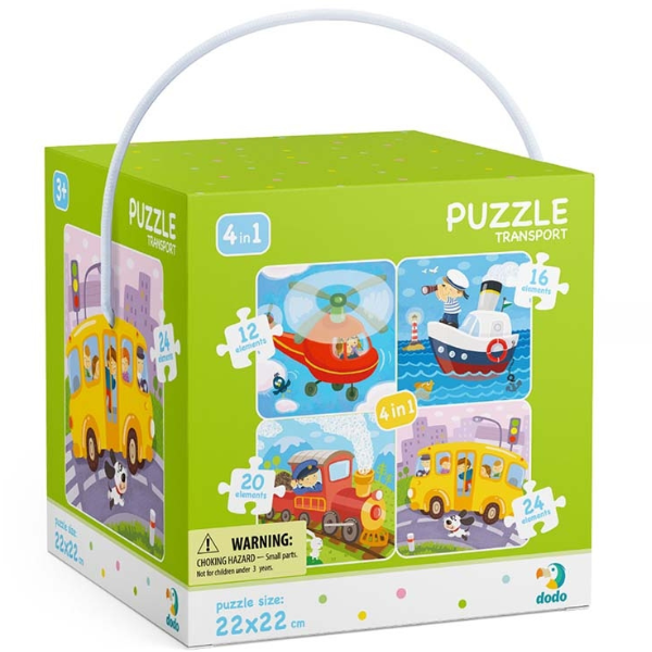 Puzzle 4 în 1 "Transport" [8]