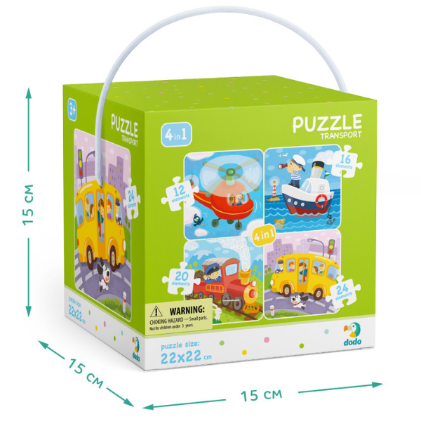 Puzzle 4 în 1 "Transport" [7]