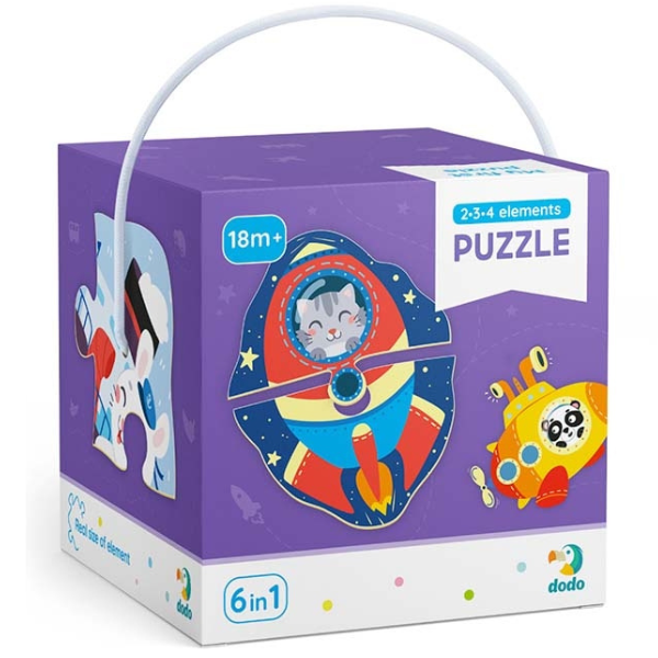 Puzzle 6 în 1 "Transport" [7]
