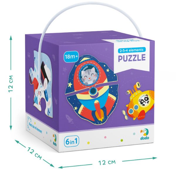 Puzzle 6 în 1 "Transport" [8]