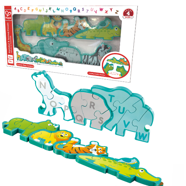 Puzzle-alfabet din lemn "Parada animalelor" [9]