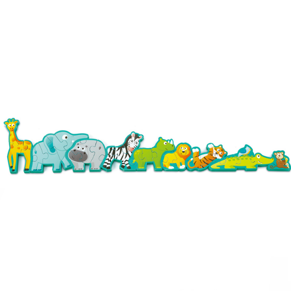 Puzzle-alfabet din lemn "Parada animalelor" [4]