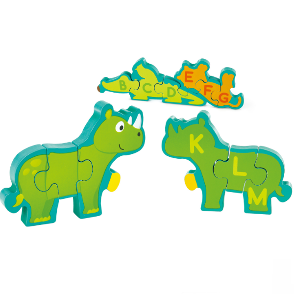 Puzzle-alfabet din lemn "Parada animalelor" [10]