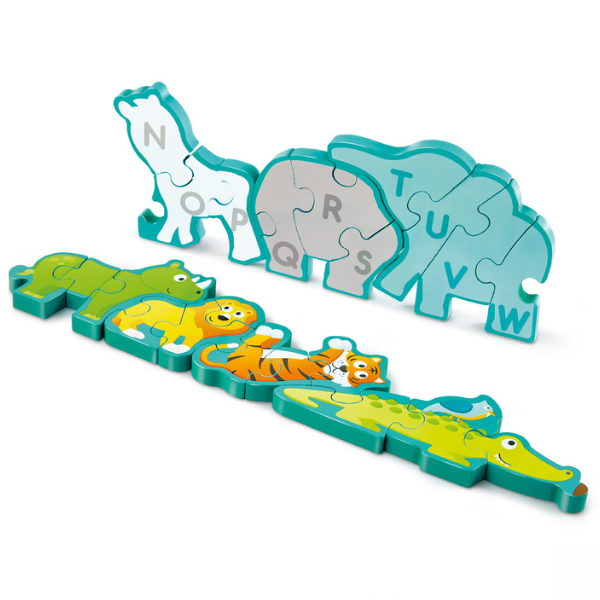 Puzzle-alfabet din lemn "Parada animalelor" [14]