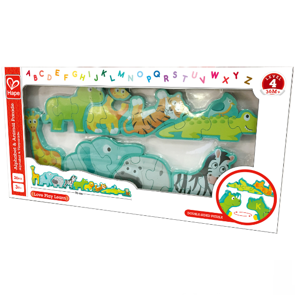 Puzzle-alfabet din lemn "Parada animalelor" [15]