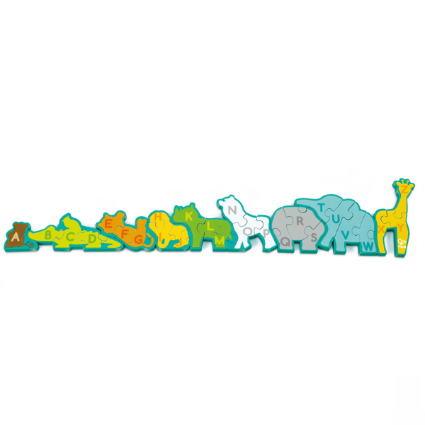 Puzzle-alfabet din lemn "Parada animalelor" [5]