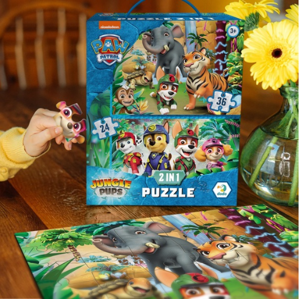 Puzzle "Aventuri în Junglă, 2 în 1", seria Patrula cățelușilor, 60 elem. [6]