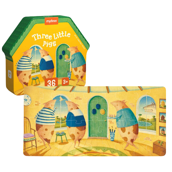 Puzzle cu basme ilustrate „Trei purceluși”, 36 elem. [1]