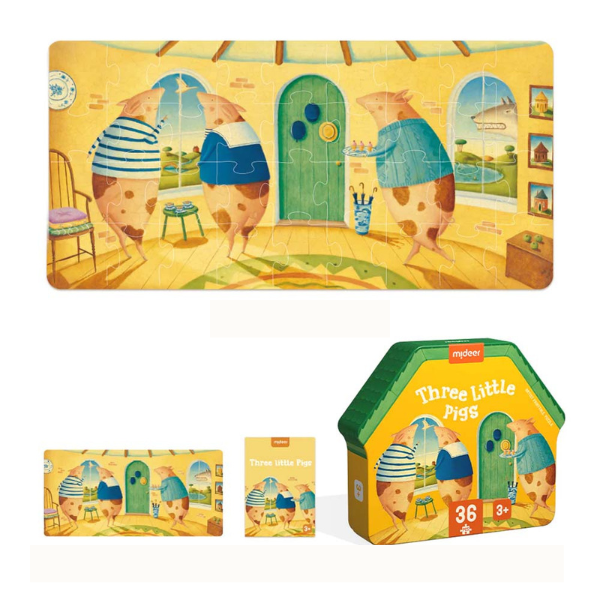 Puzzle cu basme ilustrate „Trei purceluși”, 36 elem. [4]