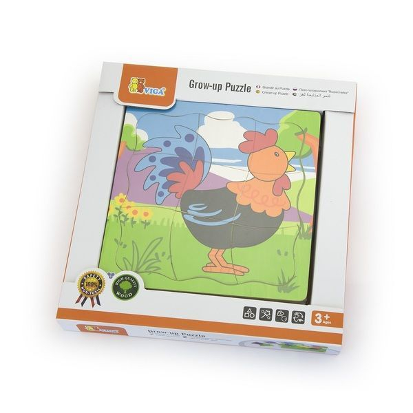 Puzzle cu mai multe straturi „Cocoș” [2]