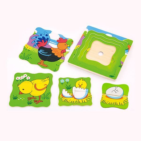 Puzzle cu mai multe straturi „Cocoș” [3]