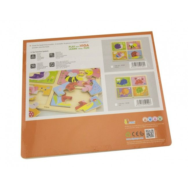 Puzzle din lemn 4 în 1 "Locuitorii mării" [6]