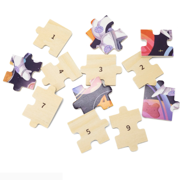 Puzzle din lemn "Animalele în cosmos", 24 elem. [4]