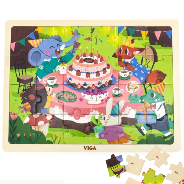 Puzzle din lemn "Aniversare", 24 elem. [8]