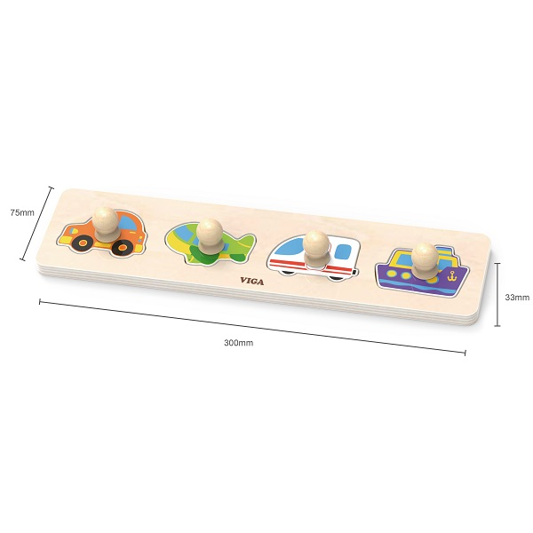 Puzzle din lemn cu buton „Autoturisme" [3]