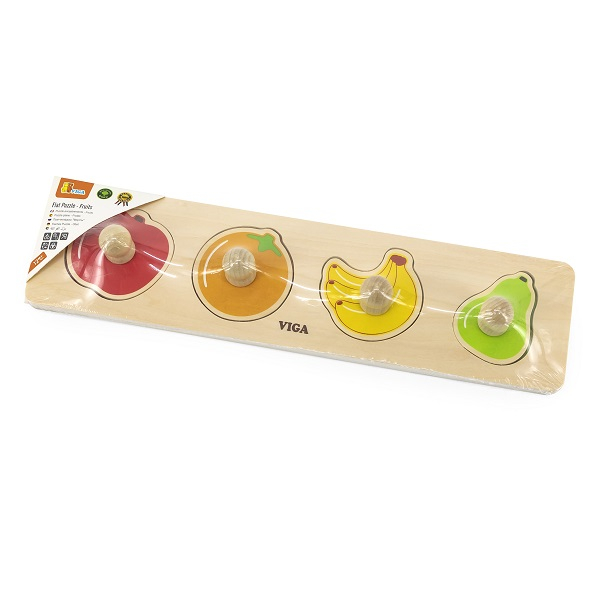 Puzzle din lemn cu buton „Fructe" [2]