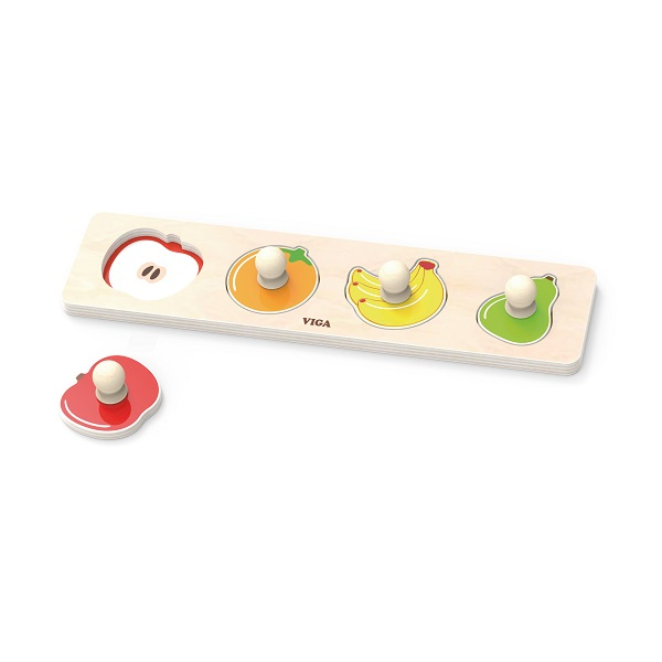 Puzzle din lemn cu buton „Fructe" [1]