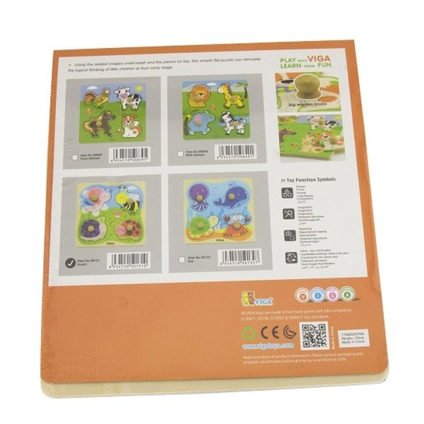Puzzle din lemn cu buton „Insecte” [3]