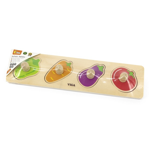 Puzzle din lemn cu buton „Legume" [2]
