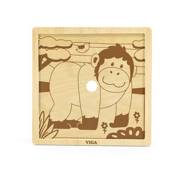 Puzzle din lemn "Maimuțica" 9 elem. [2]